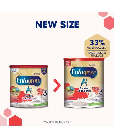 Enfagrow A+ Toddler Nutritional Drink 26 Nutrients including DHA a type of Omega-3 fat Age 12-36 months Vanilla Flavour Powder 907g Pack of 6 - Buy Online on GoSupps.com