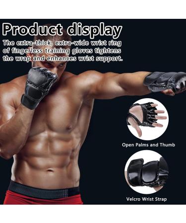 Buy MMA & Boxing Gloves for Men & Women - Sparring Training & Hand Protection for Kickboxing Muay Thai Karate UFC (Black) - Buy Online on GoSupps.com