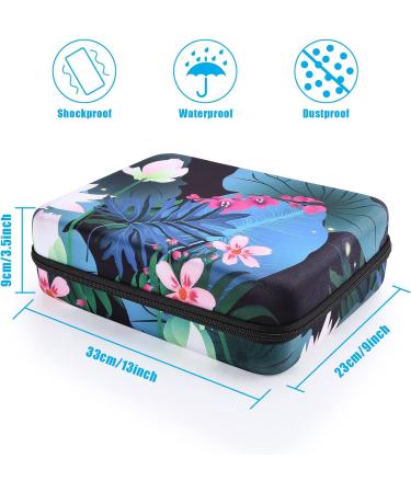Fitnate Essential Oils Pocket Bag for 56 Bottles - Waterproof Lotus Pattern - Ideal for Young Living & DoTerra with Bottle Openers Sticker - Buy Online on GoSupps.com
