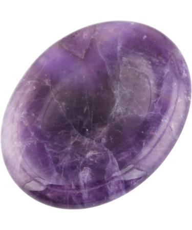 MookaiTedecor Amethyst Thumb Stones - Healing Crystal Massage Stones for Reiki (Pack of 2 45x35x8mm) - International Shipping Available - Buy Online on GoSupps.com