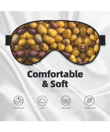 Shop Many Potatoes Print Unisex Sleeping Eye Mask | Soft Adjustable Strap for Ultimate Comfort - Buy Online on GoSupps.com