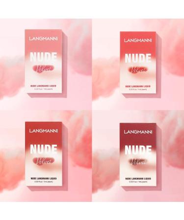 Matte Velvet Lip Gloss Set - 4ml Nude Tones | Waterproof Non-Stick & Long-Lasting | Perfect for Makeup Lovers - Buy Online on GoSupps.com