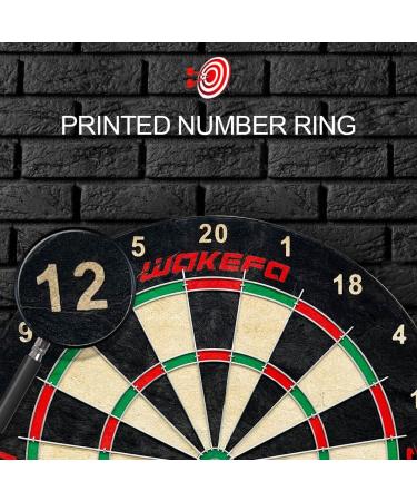 Regulation Bristle Dartboard Set - Premium Compressed Sisal with Print Numbers and Staple-Free Bullseye - Ideal for Adults and Family Fun - Perfect for Room, Bar, or Garage - Dartboard-01 - Buy Online on GoSupps.com