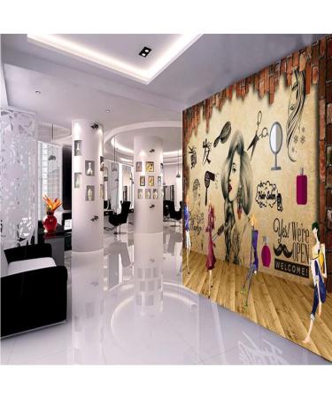 Salon Hair Salon Beauty Salon Hairdressing Shop Nostalgic Retro Makeup Background Wall Custom Large Fresco Wallpaper 430cm(L) 300cm(H) - Buy Online on GoSupps.com