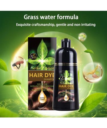 3 in 1 Hair Dye Shampoo Natural Plant Ingredients Black Hair Dye Shampoo Instant Hair Color Shampoo for Women and Men 500ml - Buy Online on GoSupps.com