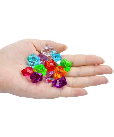 Premium Multicolored Fake Crushed Ice Rock Gems - 180-190pcs | Acrylic Ice Crystals for Kids Toy, Wedding Decor, Crafts - Buy Online on GoSupps.com