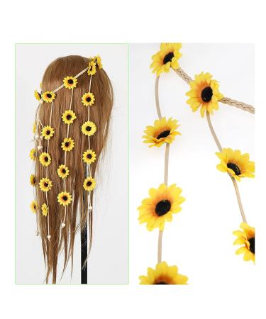 Sunflower Hairband: Floral Headpiece for Girls - Perfect Hair Accessory for Parties, Weddings & Gifts - Yellow - Buy Online on GoSupps.com
