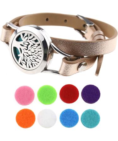 Ototec Aromatherapy Medallion Bracelets - 8 Color Options Refill Pads 316 Stainless Steel Adjustable Design - Buy Online on GoSupps.com