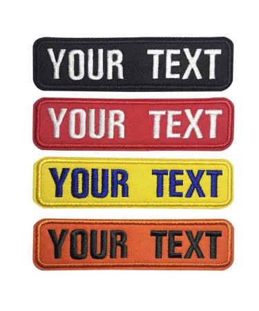 Custom Name Patch 2 Pieces,Personalized Military Tactical Tag Embroidery for Multiple Clothing Bags Vest Jackets Work Shirts