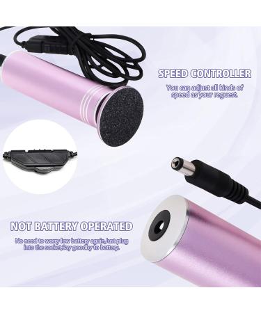 Electric Foot File Electric Callus Remover for Feet Rechargeable Foot Sander for Hard Skin Adjustable Speed with 60 Sandpaper Discs and 1 Cleaning Brush - Buy Online on GoSupps.com