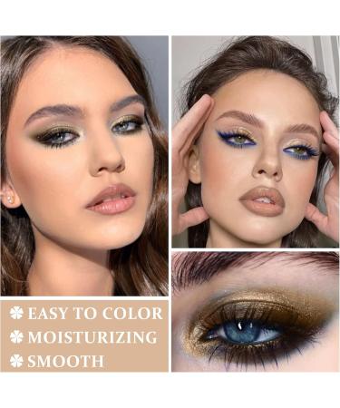 Liquid Glitter Eyeshadow Long Lasting Waterproof Glitter Liquid Eyeshadow Metallic Pigments Shining Eye Shadow Glitter Eyeliner Makeup(A01) Set 1 - Buy Online on GoSupps.com
