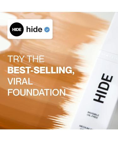 HIDE PREMIUM Liquid Foundation - Shade Finder for Perfect Match | Waterproof Medium/Full Coverage Foundation - Oil Free | 1 fl. Oz. (Sand) - Buy Online on GoSupps.com