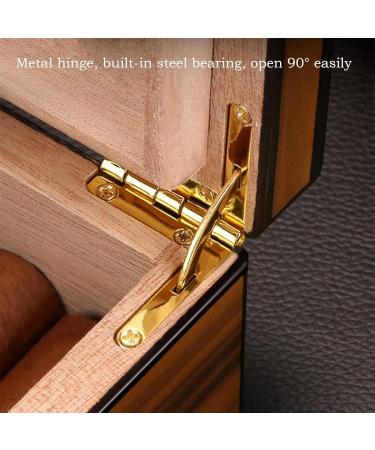 Cigar Humidor with Humidifier Hygrameter Cedar Wood Travel Cigar Case Glass Top Desktop Humidor Case Cigar Box with Divider Hold 35 Cigars - Buy Online on GoSupps.com