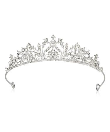 VoVii Tiaras for Girls Crowns For Little GIrls Birthday Pageant Headband for Little Girls Kids Cosplay Prom Princess Crown Silver