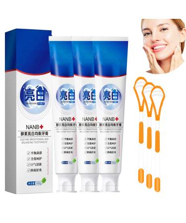 SP-4 Probiotic Rapid Whitening toothpaste nanb whitening toothpaste nanb+ toothpaste SP-4 Ultra Whiten Stain Removal Fresh Breath Teeth toothpaste (3 pc)