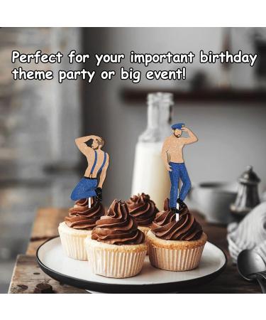 18pcs Glitter Graduation Dancing Boys Dessert Cupcake Topper Congrats Grad 2024 Prom Night Theme Decorations High School College Graduation Party Decor Supplies - Buy Online on GoSupps.com