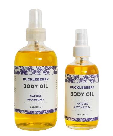 NATURE'S APOTHECARY Huckleberry Body Oil | Ultra-Moisturizing | Wildly Luxurious - All-Natural Hypoallergenic Bath Body & Massage Oil - Handmade in USA by DAYSPA Body Basics (Small 4 oz.) - Buy Online on GoSupps.com