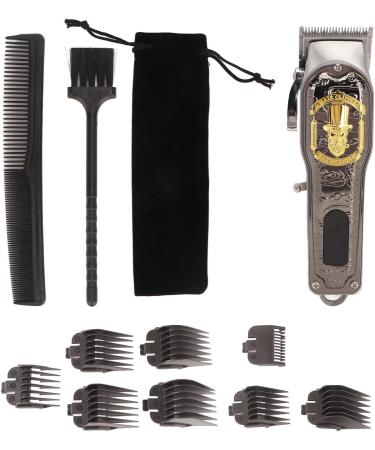 Retro Hair Clippers Kit with Stainless Steel Trimmer Safe Haircut Electric Hair Trimmer with Ergonomic Handle Design Low Noise LED Display - Buy Online on GoSupps.com