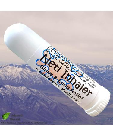 Urban ReLeaf Neti Salt Air Relief Inhaler - Fast Relief for Sinus & Lung with Himalayan Salt - 100% Natural Vegan, USA Made - Buy Online on GoSupps.com