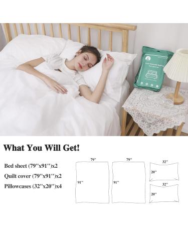 2 Pack Disposable Bedding Set for Travel - Includes Sheets, Quilt Covers, and Pillowcases - Buy Online on GoSupps.com
