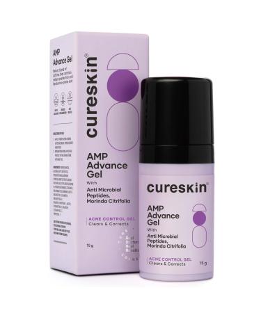 Cureskin AMP Advance Gel | Clarifying Gel for Face and Body | Smooths and Soothes Blemish-Prone Skin 0.53 Ounce (Pack of 1)
