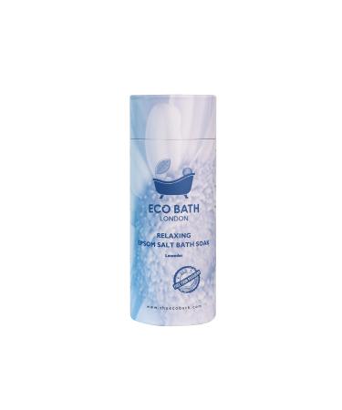 Eco Bath London Relaxing Epsom Salt Bath Soak Tube 1 KG Epsom Bath Salt Made with Lavender Essential Oil Magnesium Bath Salts Best to Use After Workout White Relaxing 1 kg (Pack of 1)