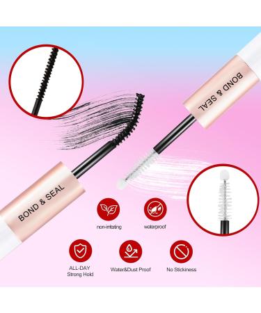 Lash Extension Kit 40D Wispy - 200pcs 9-16MM Fluffy Individual Lashes Bond & Seal Tweezers | Kmilro DIY Home Eyelash Extensions - Buy Online on GoSupps.com