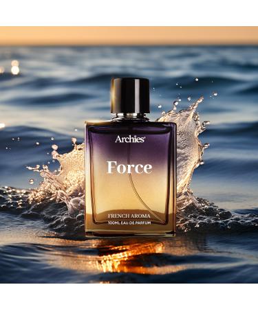 AR CHIES FORCE Eau De Luxury Parfume for Men | 100ML | French Aroma | Fresh Scent Aromatic Nightwear Woody | Premium & Long Lasting EDP Fragrance Scent (20% High Concentration Perfume)