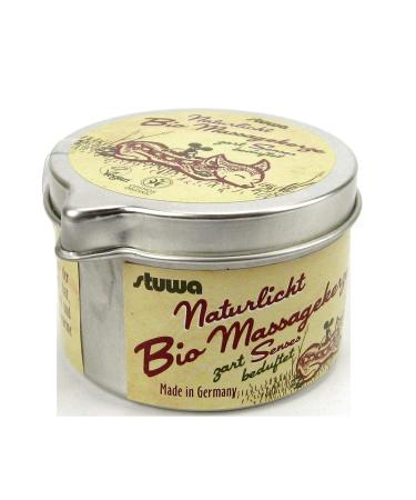 Stuwa Natural Light Organic Massage Candle Senses 100 ml Metal Tin