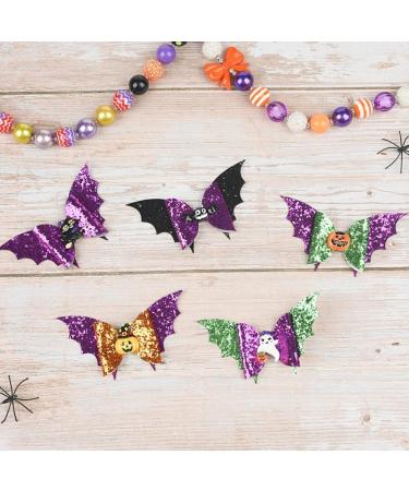 hgnxa Halloween w Hair Pins Halloween Hair ws Clip Bat Pattern utique Clip Halloween Barrette Accessories for Girls Purple green - Buy Online on GoSupps.com