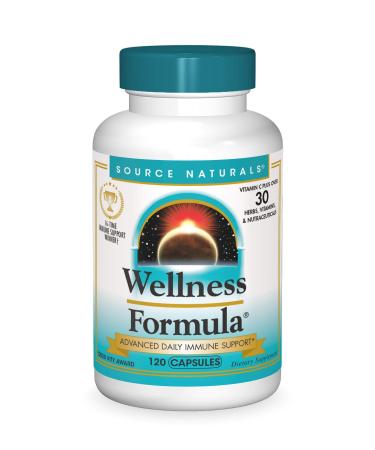 Source Naturals Wellness Formula Bio-Aligned Vitamins & Herbal Defense - Immune System Support Supplement & Immunity Booster - 120 Capsules