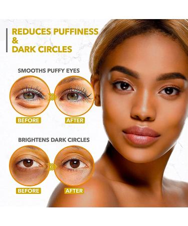24k Gold Under Eye Mask for Dark Circles, Puffiness & Wrinkles - Collagen Eye Patches for Puffy Eyes - Skincare Treatment for Women & Men - 30 Pair - Buy Online on GoSupps.com