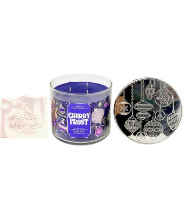 Bath & Body Works Cherry Frost 3 Wick Scented Candle | Himalayan Salt Springs Sample Soap - Shop Internationally - Buy Online on GoSupps.com