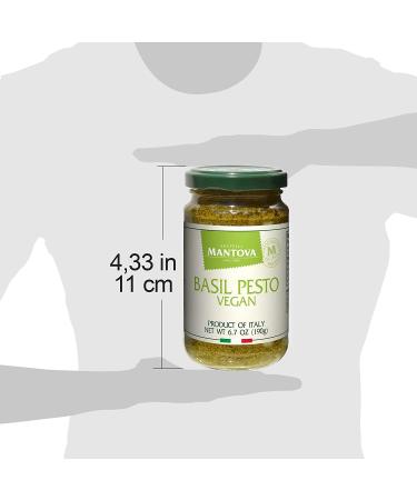 Mantova Vegan Basil Pesto 6.7oz (Pack of 2) - Authentic Italian Recipe - Buy Online on GoSupps.com