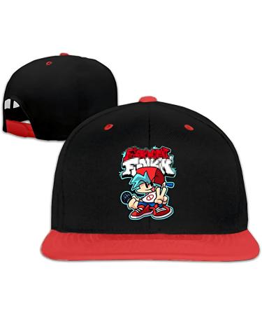 Funny Friday Night Funkin Baseball Mesh Back Cap Fits Baby, Toddler and Youth Red One Size