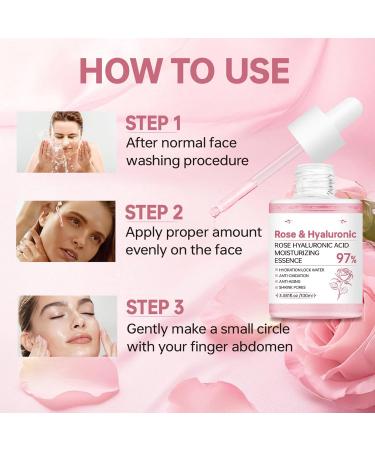 S rum l'acide hyaluronique s rum pour le visage Hyoration avec rose pores r tr cis resurface et texture lisse de la peau | Essence claircissante la niacinamide pour un teint uniforme et - Buy Online on GoSupps.com