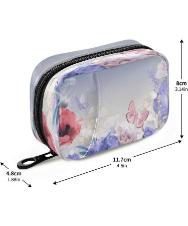 Buy Pfrewn 7 Day Floral Pill Organizer Case - Portable Pink & Purple Travel Pill Box for Vitamins & Supplements - Buy Online on GoSupps.com