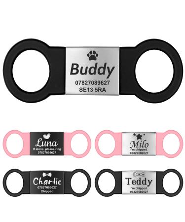 Gisurey dog brand with engraving-silent slide-on dog stark personalized made of robust stainless steel durable and easy to read dog trailer with engraving symbol for dog and cat collar BS-S S (width: 1.5 cm) symbol-SSI