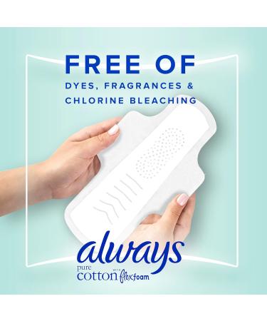 Always Pure Cotton With Flexfoam Pads For Women Size 2 Heavy Absorbency With Wings 34 Count 34 count (Pack of 1) - Buy Online on GoSupps.com