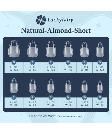 Short Almond Fake Nails - 360pcs Soft Gel Pre-Shaped Acrylic Tips | Half Matte Full Cover Press-On Nails | DIY Manicure - 12 Sizes Available - Buy Online on GoSupps.com