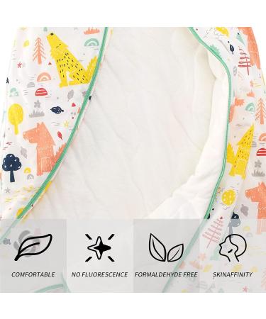 Kids Baby Sleeping Bag 3.5 Tog with Long Sleeves | Winter Animal Wolf Design | Cotton Toddler Sleeper Swaddle | Double Zipper Baby Grow Bag 12-24 Months - Buy Online on GoSupps.com