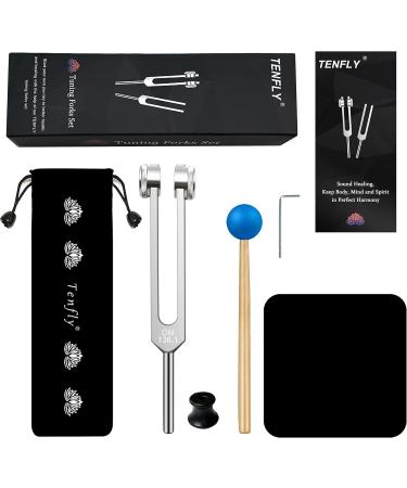 Buy OM 136.1Hz Weighted Tuning Fork - Heart Chakra Sound Healing Meditation & Immune Support - Silver - Buy Online on GoSupps.com