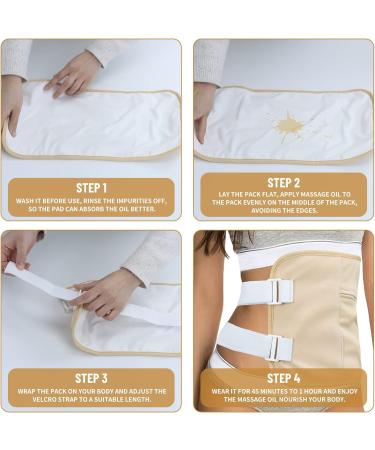 Adjustable Castor Oil Pack for Sleep | Reusable Ergonomic Compress for Liver Detox - Khaki - Buy Online on GoSupps.com