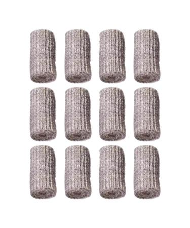 Steel Wool Scrubber - 12X Scrubbing Pads | Wire Wool Household Cleaning Tool | Stainless Steel Dish Scrubber | Wool Pads For Cleaning Dishes | Multipurpose Scrubbers For Cleaning Dishes Pot Scrubbers