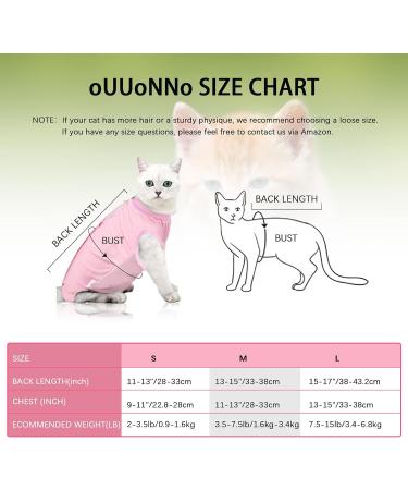 Ouuonno Cat Wound Recovery Suit - Pink L | Abdominal Surgery Pajama & E-Collar Alternative for Skin Diseases - Buy Online on GoSupps.com