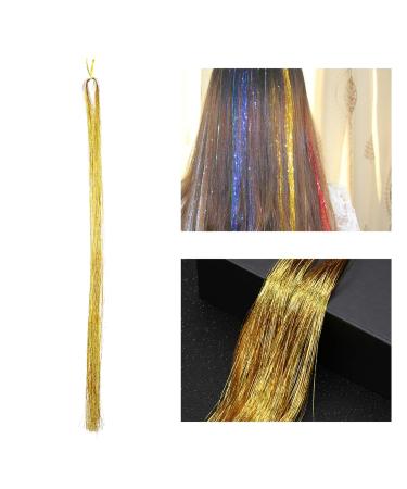 Luxshiny 750 Pieces Golden Hair Extensions - Sparkling Lametta Strands for Makeup & Performance Accessories - Buy Online on GoSupps.com