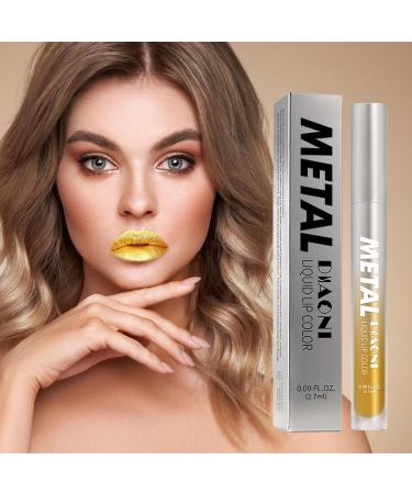  EXBERT Glitter Lip Gloss Liquid Eyeshadow Glitter 2 in 1 Shiny Waterproof Gold 2.5 ml Metallic Lu Nga Lip Gloss Multi-purpose Liquid Glitter Eyeshadow Suitable - Buy Online on GoSupps.com