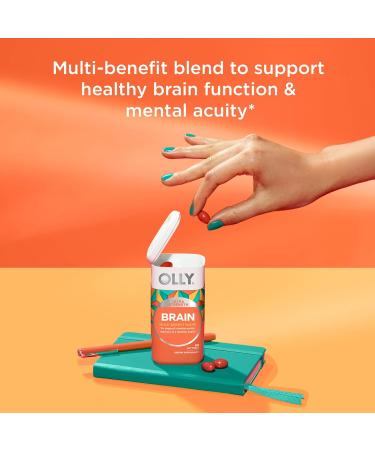 OLLY Ultra Strength Brain Softgels - Nootropic Supplement for Memory Focus & Healthy Brain Function | Omega-3 Vitamins B6 & B12 | 60 Count 30 Day Supply - Buy Online on GoSupps.com