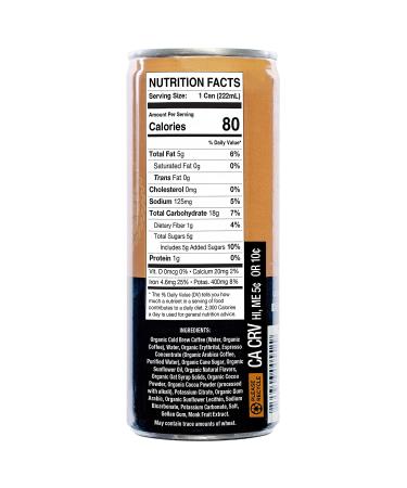 Lucky Jack Cold Brew Coffee Mocha - Nitro Oat Milk Latte (12 Pack, 7.5oz Cans) - 130mg Caffeine - USDA Organic, Gluten-Free, Kosher - Nut-Free - Mocha Latte - Buy Online on GoSupps.com