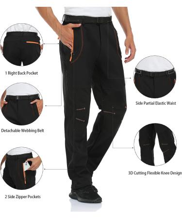 Inno Men's Waterproof Fleece Lined Hiking Cargo Pants - XX-Large Black/Black - 30/32/34 Sizes - Thermal Winter Outdoor Pants - Buy Online on GoSupps.com